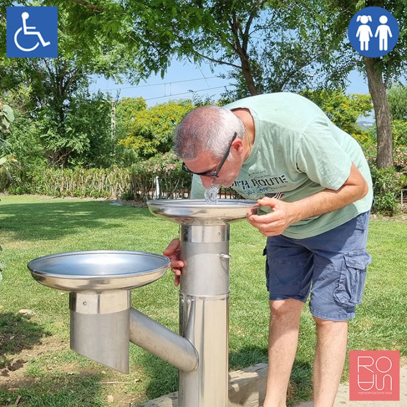 Font urbana INCLUSIVA per beure FX-02 inox